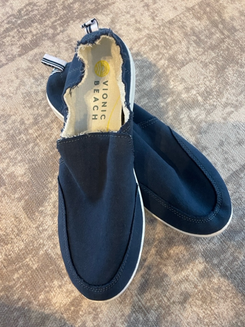 Vionic Navy Canvas Slip-On Loafers